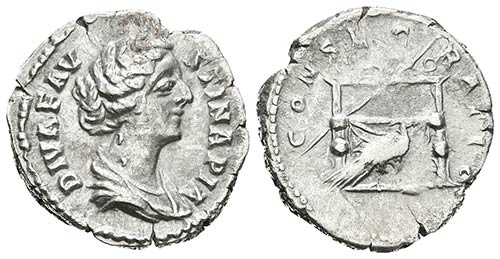 FAUSTINA II. Denario. 176-180 d.C. ... 