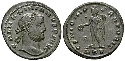 MAXININO II. Follis. 308-309. ... 