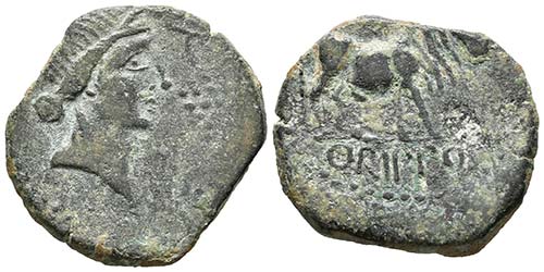ORIPPO. As. 50 a.C. Dos Hermanas ... 