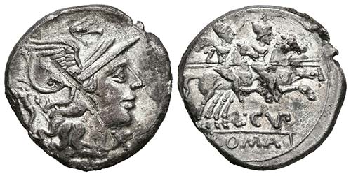 L. CUPIENNIUS. Denario. 147 a.C. ... 