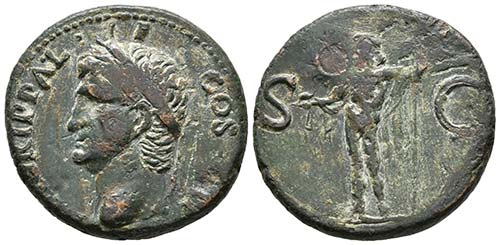 AGRIPPA. As. 37-41 a.C. Roma. A/ ... 
