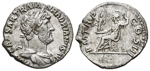 ADRIANO. Denario. 119-125 d.C. ... 
