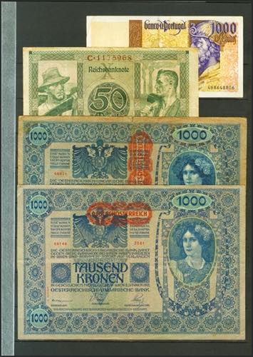 (1902ca). Set of 3 banknotes from ... 