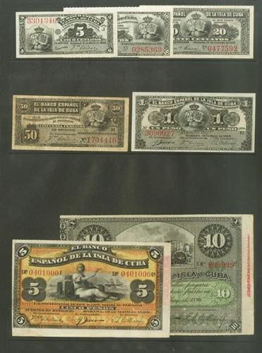Conjunto de 7 billetes del Banco ... 