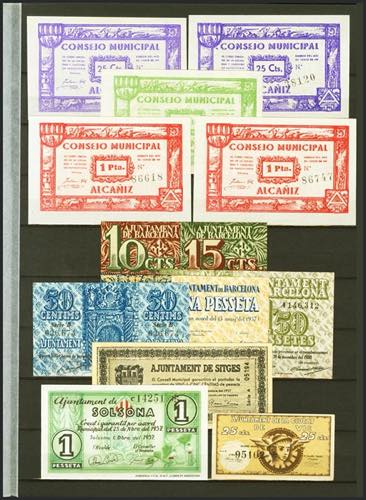 (1936ca). Conjunto de 22 billetes ... 
