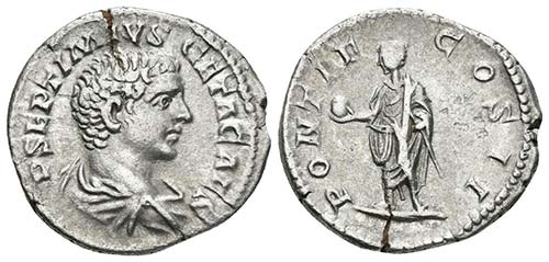 GETA. Denario. 203-209 d.C. Roma. ... 
