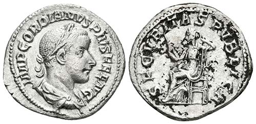 GORDIANO III. Denario. 238-244 ... 