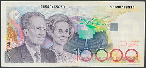 BELGICA. 10000 Francs. 1992. Sin ... 