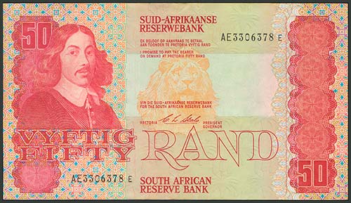SUDAFRICA. 50 Rand. 1990. Serie ... 