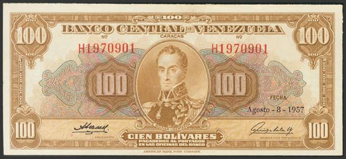 VENEZUELA. 100 Bolívares. 8 de ... 