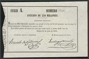 MADRID. 10 Reales. 15 de Julio de 1855. ... 