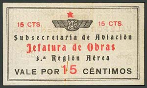 FUERZA AEREA. 15 Céntimos. 1937. ... 