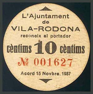 AJUNTAMENT DE VILA-RODONA (TARRAGONA). 10 ... 