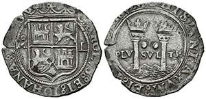 JUANA y CARLOS (1504-1555). 2 Reales. (Ar. ... 