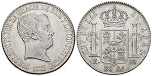 FERNANDO VII (1808-1833). 20 Reales. (Ar. ... 