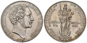 ALEMANIA. 2 Gulden (Ar. 21,18g/36mm). 1855. ... 