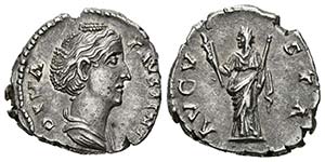 FAUSTINA I. Denario. (Ar. 3,78g/18mm). 141 ... 