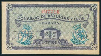 25 Céntimos. 1937. (Edifil 2017: 394). SC.