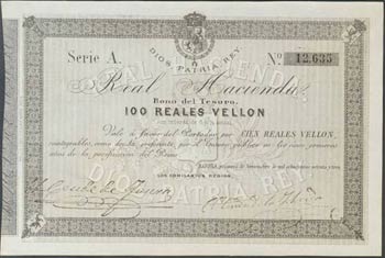 100 Reales. 1 de Noviembre de 1873. Serie A. ... 