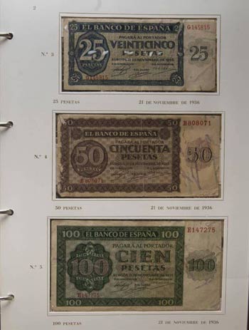 Conjunto de 44 billetes del Banco de España ... 
