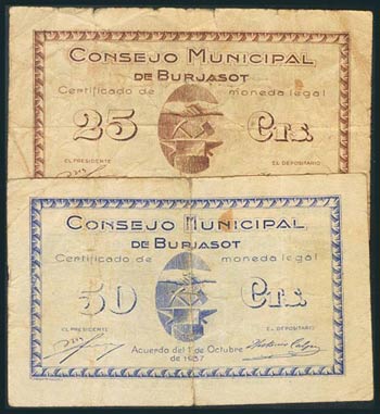 BURJASOT (VALENCIA). 25 Céntimos y 50 ... 