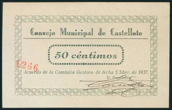 CASTELLOTE (TERUEL). 50 Céntimos. ... 