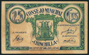CHINCHILLA (ALBACETE). 25 Céntimos. ... 