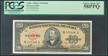 CUBA. 20 Pesos. 1960. Serie MA. ... 
