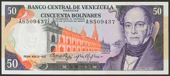 VENEZUELA. 50 Bolívares. 21 de Noviembre de ... 