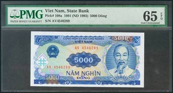 VIETNAM. 5000 Dang. 1993. Serie ... 