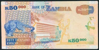 Conjunto de 6 billetes de Zambia ... 