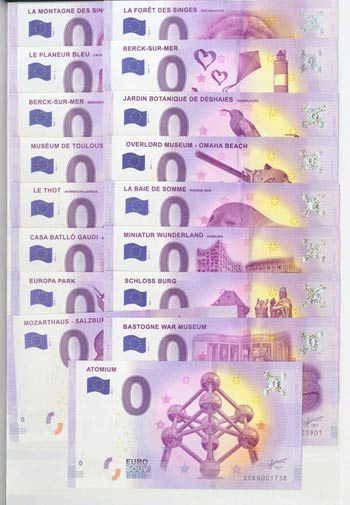 Precioso conjunto de 47 billetes de Euro ... 