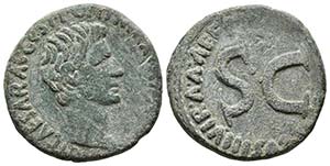 AUGUSTO. As. (Ae. 10,09g/25mm). 6 a.C. Roma. ... 