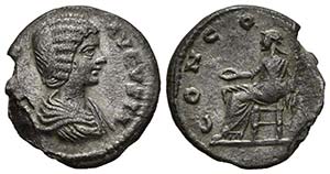 JULIA DOMNA. Denario (Ar. 1,99g/16mm). ... 