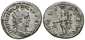 FILIPO I. Antoniniano. (Ar. 4,64g/23mm). 249 ... 