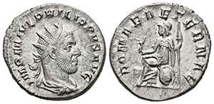 FILIPO I. Antoniniano. (Ar. 4,03g/21mm). ... 