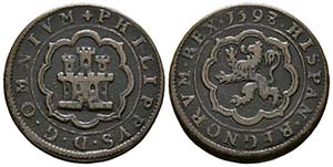 FELIPE II (1556-1598). 4 Maravedís. (Ae. ... 