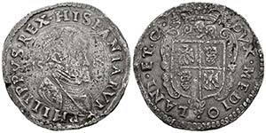 FELIPE II (1556-1598). 1 Ducatón. (Ar. ... 