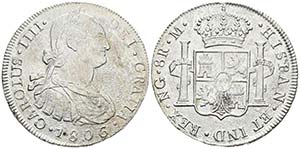 CARLOS IV. 8 Reales. 1806. Guatemala M. ... 