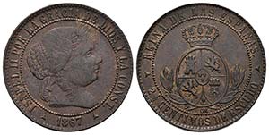 ISABEL II (1833-1868). 2 1/2 Céntimos de ... 
