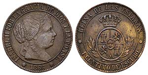 ISABEL II (1833-1868). 1 Céntimo de Escudo. ... 