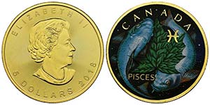 CANADA. 5 Dollars. (Ar. 31,22g/38mm). 2018. ... 