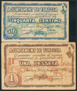 TORTOSA (TARRAGONA). 50 Céntimos y 1 ... 