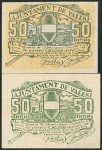 VALLS (TARRAGONA). 50 Céntimos (2). 19 de ... 