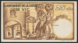 VIC (BARCELONA). 25 Céntimos. 7 ... 