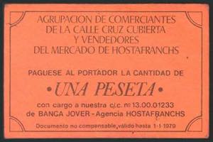 BARCELONA (1978). Vale de 1 Peseta de la ... 