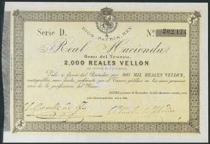 2000 Reales. 1 de Noviembre de 1873. Serie ... 