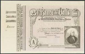 25 Pesetas. 1 de Abril de 1892. Banco de ... 