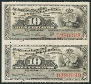CUBA. 10 Centavos. 15 de Febrero de 1896. ... 