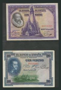 Conjunto de 4 billetes del banco ... 